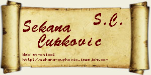 Sekana Čupković vizit kartica